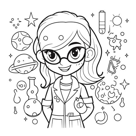 Science Halloween Coloring Pages