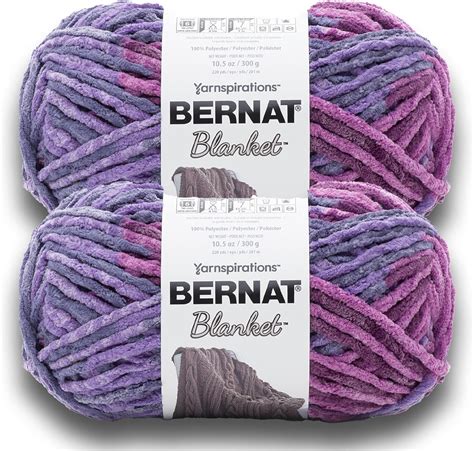 Amazon.com: Bernat Blanket BB Purple Sunset Yarn - 2 Pack of 300g/10.5 ...