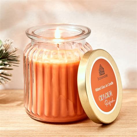 Buy Colour Refresh Mandarin Scented Jar Candles from Home Centre at ...