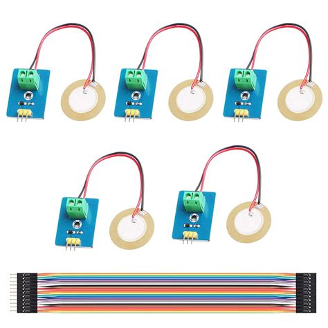 DAOKI 5PACK piezoelectric Ceramic Vibration Sensor piezo 3.3V/5V Module ...