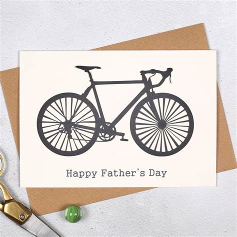 Personalised Papercut Bicycle Fathers Day Card By Bombus