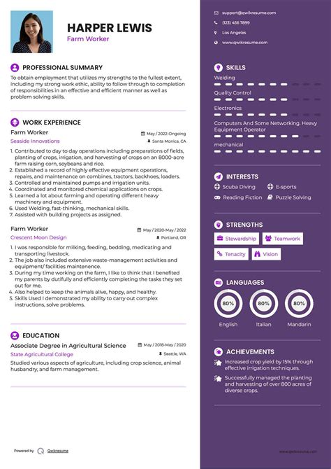 10+ Farm Worker Resume Samples & Templates for 2025