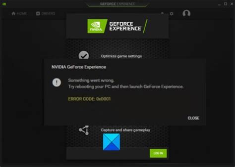 Image result for NVIDIA GeForce Experience Lo Error Code