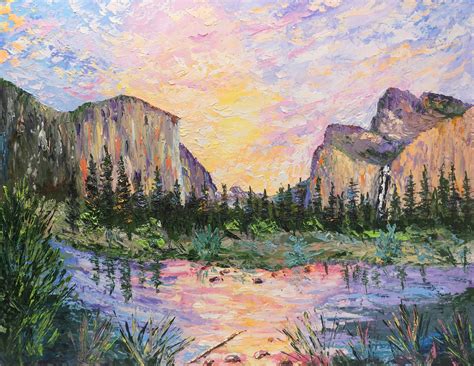 Yosemite Painting Original National Park art 14x18 | Etsy