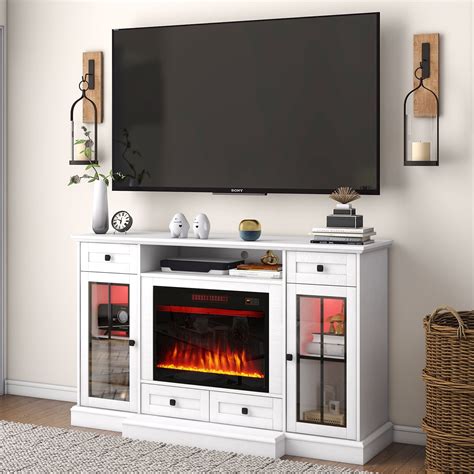 Oneinmil Fireplace TV Stand for 65 Inch TV, 58'' Farmhouse ...