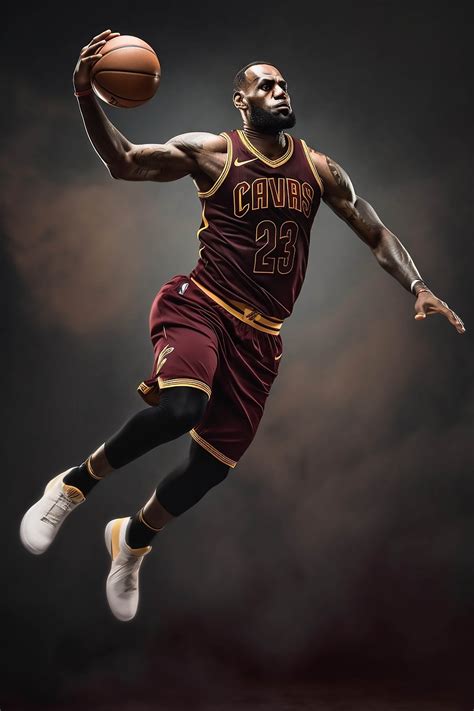 Lebron James Poster - Lebron Poster - Basketball Print - AI Generated ...