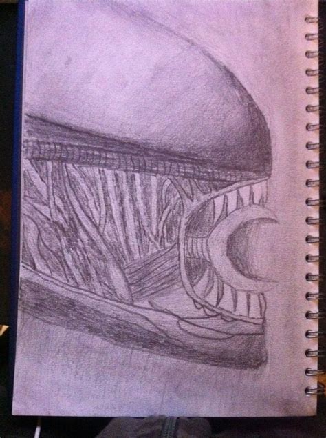 Alien Xenomorph drawing | Drawings, Xenomorph, Artwork