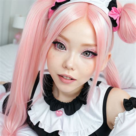 Pink haired doll created with SeaArt AI