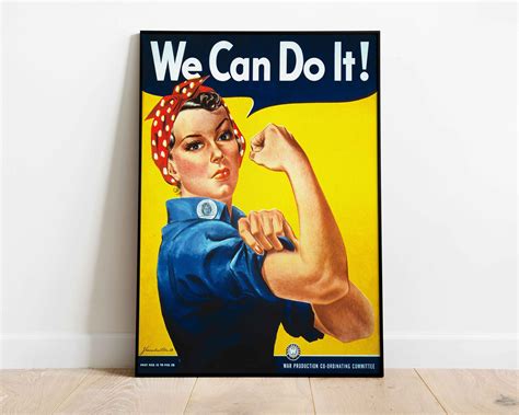 Rosie The Riveter We Can Do It Vintage Poster 1943 War | Etsy