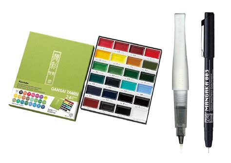 ZIG Special Illustration Set MC20/24V GANSAI TAMBI 24 colors set Micron ...