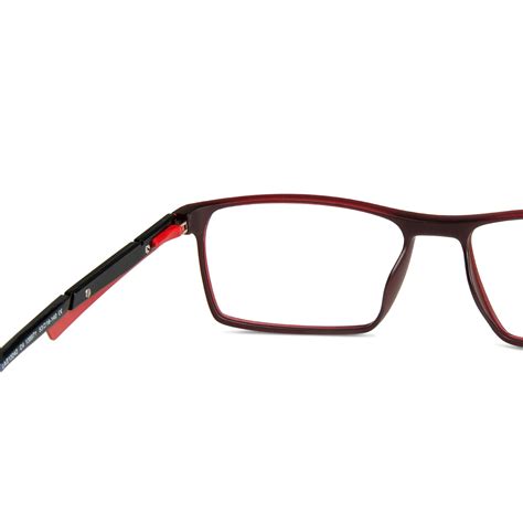 Buy Matte Marroon Red Black Full Rim Rectangle Lenskart Air Essentials ...