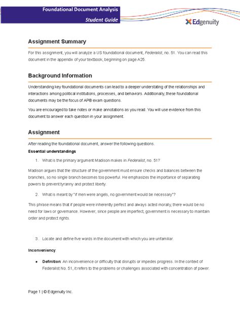 Project-Foundational Document-Federalist no. 51-Student guide ...