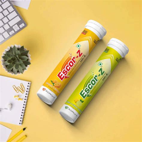Buy ESCOR Z EFFERVESCENT TABLETS - LIME & LEMON AND ORANGE FLAVOR ...