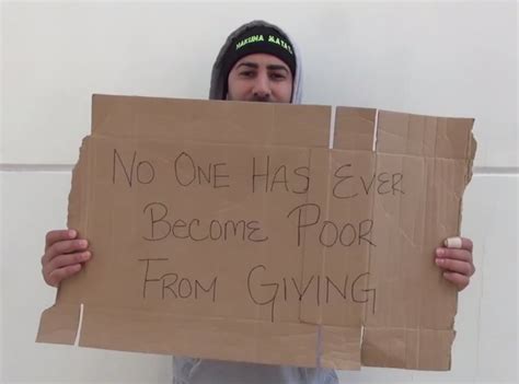 Watch: What Happens When a ''Homeless'' Man Gives People Money?