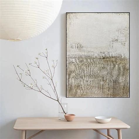 Handmade White Art Abstract Painting oil painting hand painted White ...