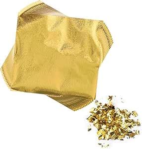 A.K GOLD LEAF 100 Gold Leaf Sheets, imitation Gold Leaf Foil Paper for ...