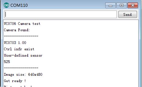 Arduino Code for Camera 的图像结果