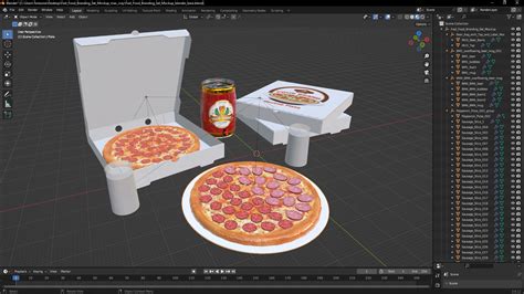 Fast Food Branding Set Mockup 3D model | 3D Molier International