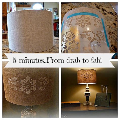 Stenciled lampshade {DIY} - Debbiedoo's