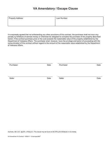 2011-2026 Form VA Amendatory / Escape Clause Fill Online, Printable ...