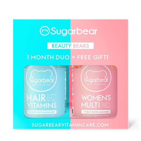 Buy SugarbearPros (Beauty Bears) Vegan Hair Gummy s with Biotin, D ...