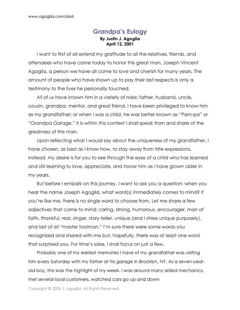 50 Best Eulogy Templates (For Relatives or Friends) ᐅ TemplateLab