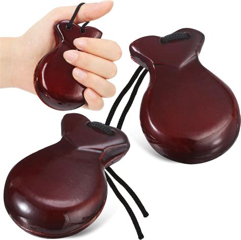 Amazon.com: Motionchic 2 Pack Spanish Castanets Flamenco Castanets with ...