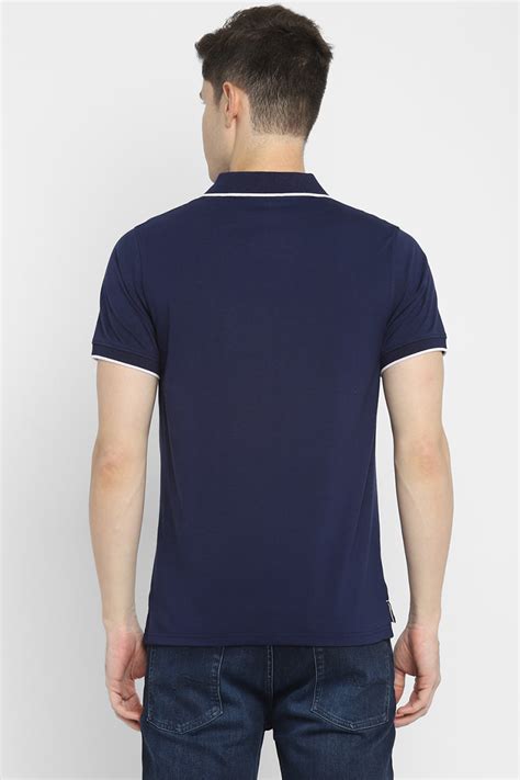 Polo Collar Half Sleeves T-Shirt for Men - Navy Blue – American Crew Store