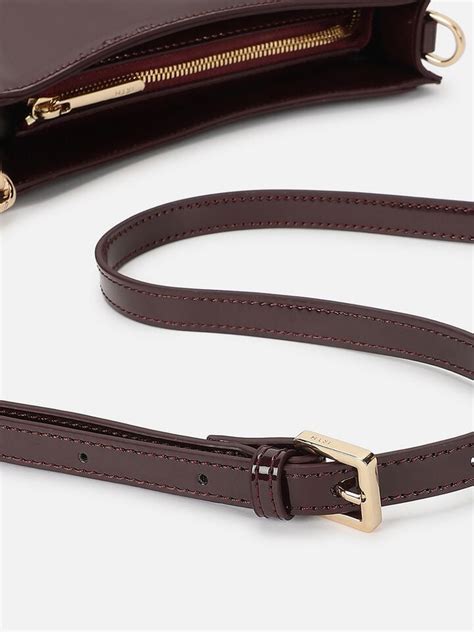 Penelope Dark Cherry Shoulder Bag by IRTH | House of Titan