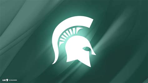 Download Michigan State Spartans Logo On A Green Background Wallpaper ...