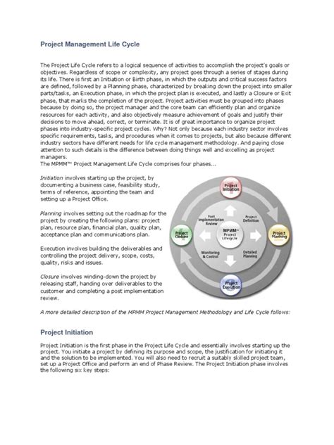 Project Management Life Cycle PDF 的图像结果