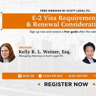 E-2 Visa Requirements & Renewal Considerations, March 28 2024 | Online ...