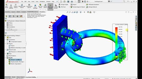SolidWorks Stress Analysis Tutorial 的图像结果