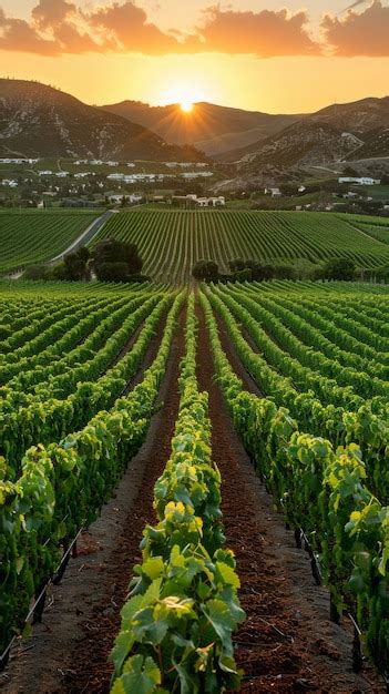 Vineyard landscape with nature and grapevines | AI-generated image