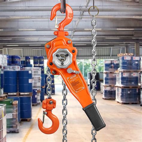 VEVOR VEVOR Manual Lever Chain Hoist, 3/4 Ton 1650 lbs Capacity 10 FT ...