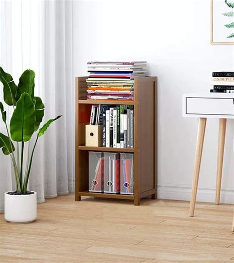 House of Quirk 3-Tier Bamboo Shelf Freestanding Storage Display Shelf ...