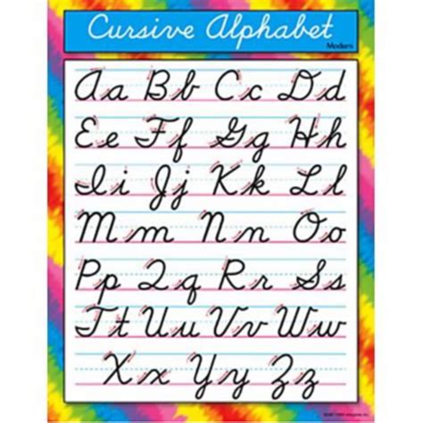 Chart Of Cursive Alphabet - Educational Chart Resources
