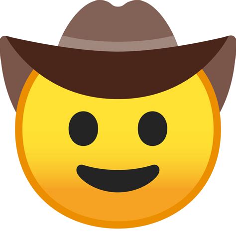 Cowboy Emoji, Western Icon, Lasso Figure, Horseman Emoticon, Cowboy Hat ...