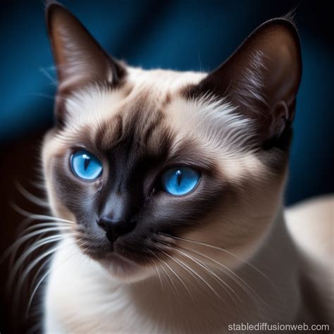 Siamese Cat with Blue Eyes | Stable Diffusion Online