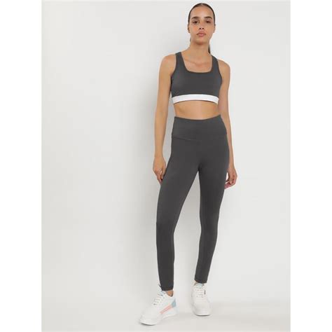 Buy Wear Jukebox Momentum Bra and Leggings High-Rise 27 Charcoal (Set ...
