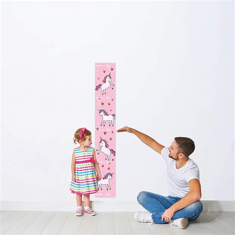 Buy Unicorn Wall Sticker Growth Chart for Kids, Height Chart for Boys ...