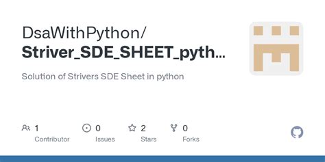 GitHub - DsaWithPython/Striver_SDE_SHEET_python: Solution of Strivers ...