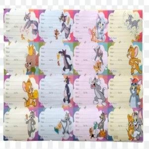 Super Easy 7 cm Name Slip Note Books Cartoon Stickers School Labels for ...