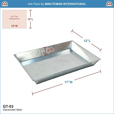 Minuteman International Grey Steel Ash Pan for Fireplaces, Grates ...