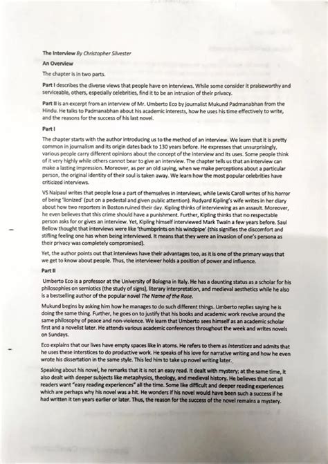 Image result for Interview Writing Format for Class 12