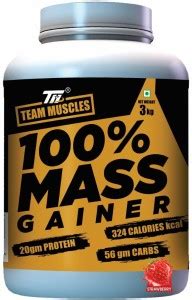 TEAM MUSCLES 100% Mass Gainer-3 Kg | Weight Gainer | Mass Gainer ...