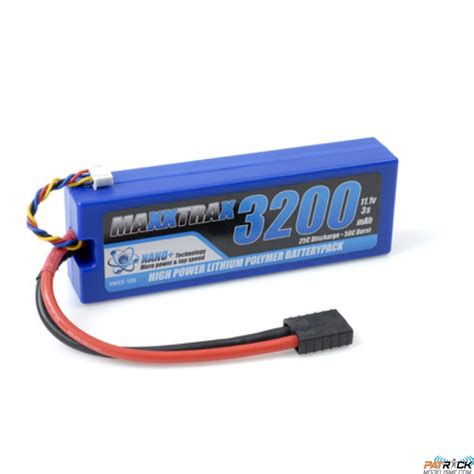 Accu LiPo HARDCASE TRAXXMAX 3200 mAh 11.1V 3S 25C Fiche Traxxas