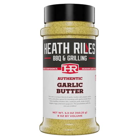 Amazon.com : Heath Riles BBQ Rub - Garlic Butter Seasoning, Champion ...