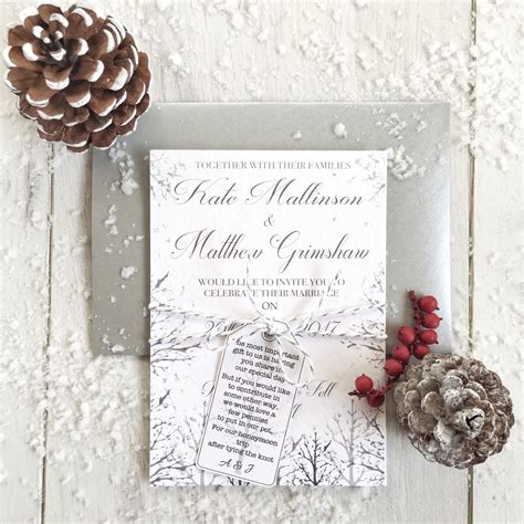 Winter wedding invitations 60 photos - Vianawedding.com