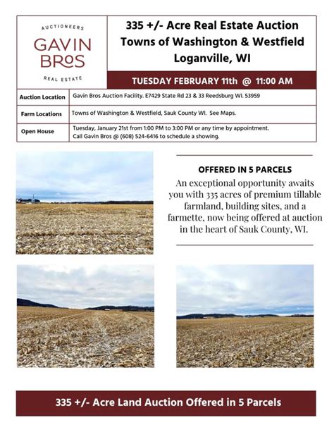 335 +/- Acre Real Estate Auction- Open House - Gavin Bros - Auctioneers ...